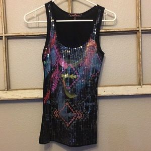 Sequin tank tops